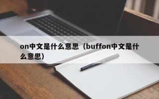 on中文是什么意思（buffon中文是什么意思）