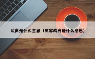 疏离是什么意思（笑容疏离是什么意思）