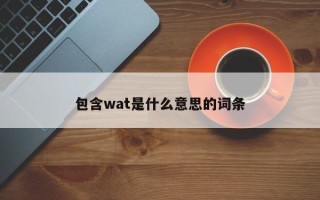 包含wat是什么意思的词条