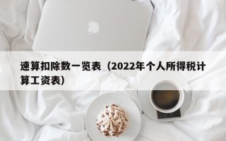 速算扣除数一览表（2022年个人所得税计算工资表）