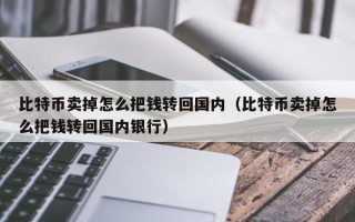 比特币卖掉怎么把钱转回国内（比特币卖掉怎么把钱转回国内银行）