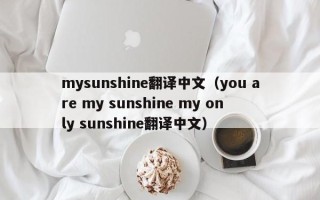 mysunshine翻译中文（you are my sunshine my only sunshine翻译中文）