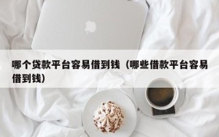 哪个贷款平台容易借到钱（哪些借款平台容易借到钱）