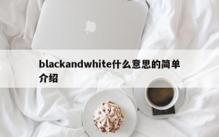 blackandwhite什么意思的简单介绍