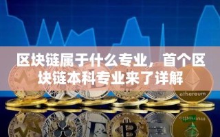 区块链属于什么专业，首个区块链本科专业来了详解