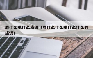 眉什么眼什么成语（眉什么什么眼什么什么的成语）