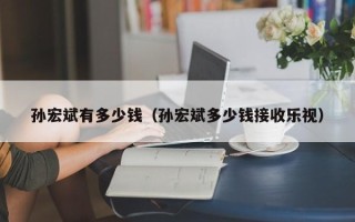 孙宏斌有多少钱（孙宏斌多少钱接收乐视）