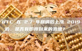 BTC 在 2.7 年回调后上涨 2019 倍，是否有即将到来的激增？