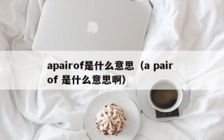 apairof是什么意思（a pair of 是什么意思啊）