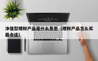 净值型理财产品是什么意思（理财产品怎么买最合适）