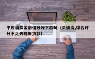 中原消费金融借钱好下款吗（负债高,综合评分不足去哪里贷款）