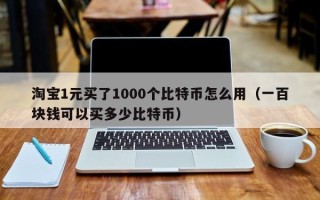 淘宝1元买了1000个比特币怎么用（一百块钱可以买多少比特币）