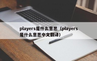 players是什么意思（players是什么意思中文翻译）