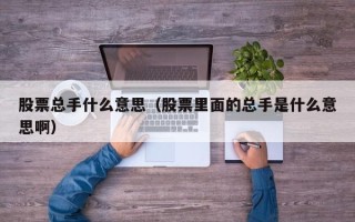 股票总手什么意思（股票里面的总手是什么意思啊）