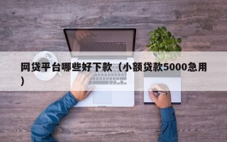 网贷平台哪些好下款（小额贷款5000急用）