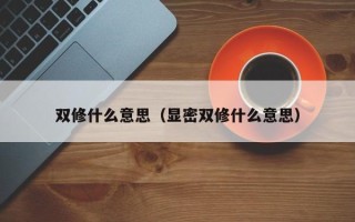 双修什么意思（显密双修什么意思）