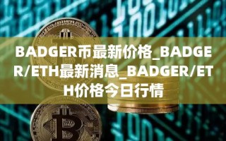 BADGER币最新价格_BADGER／ETH最新消息_BADGER／ETH价格今日行情