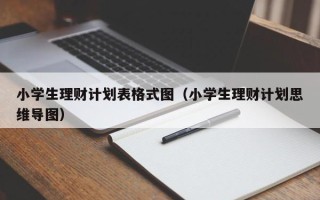 小学生理财计划表格式图（小学生理财计划思维导图）