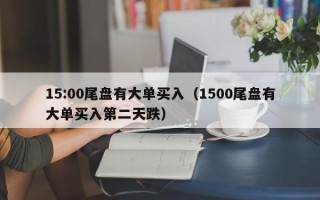 15:00尾盘有大单买入（1500尾盘有大单买入第二天跌）