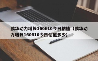 鹏华动力增长160610今日估值（鹏华动力增长160610今日估值多少）