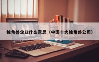 独角兽企业什么意思（中国十大独角兽公司）