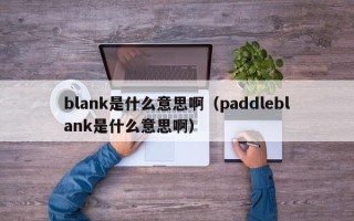 blank是什么意思啊（paddleblank是什么意思啊）