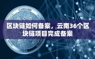 区块链如何备案，云南36个区块链项目完成备案