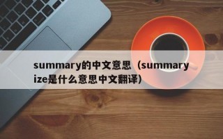 summary的中文意思（summaryize是什么意思中文翻译）