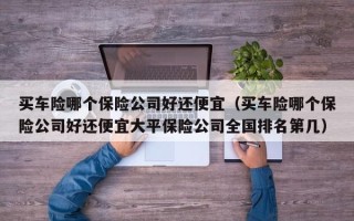 买车险哪个保险公司好还便宜（买车险哪个保险公司好还便宜大平保险公司全国排名第几）