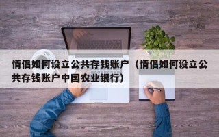 情侣如何设立公共存钱账户（情侣如何设立公共存钱账户中国农业银行）