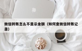 微信转账怎么不显示金额（如何查微信转账记录）