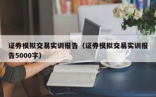 证券模拟交易实训报告（证券模拟交易实训报告5000字）