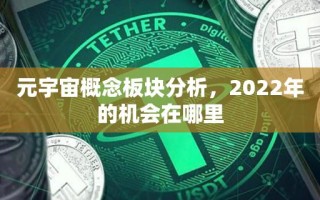 元宇宙概念板块分析，2022年的机会在哪里