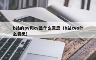 b站的pv和cv是什么意思（b站cvo什么意思）