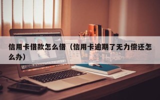 信用卡借款怎么借（信用卡逾期了无力偿还怎么办）