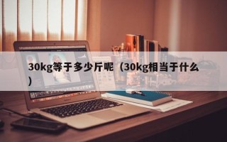 30kg等于多少斤呢（30kg相当于什么）