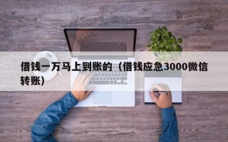 借钱一万马上到账的（借钱应急3000微信转账）