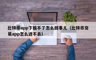 比特币app下载不了怎么回事儿（比特币交易app怎么进不去）