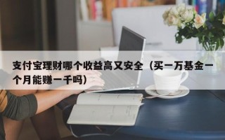 支付宝理财哪个收益高又安全（买一万基金一个月能赚一千吗）