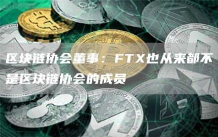 区块链协会董事：FTX也从来都不是区块链协会的成员