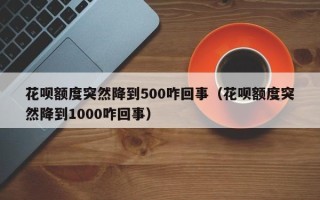 花呗额度突然降到500咋回事（花呗额度突然降到1000咋回事）