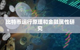 比特币运行原理和金融属性研究