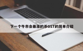 下一个牛市会暴涨的币GST的简单介绍