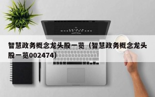 智慧政务概念龙头股一览（智慧政务概念龙头股一览002474）