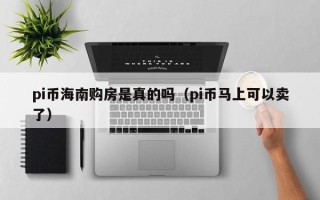 pi币海南购房是真的吗（pi币马上可以卖了）