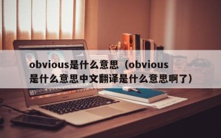 obvious是什么意思（obvious是什么意思中文翻译是什么意思啊了）