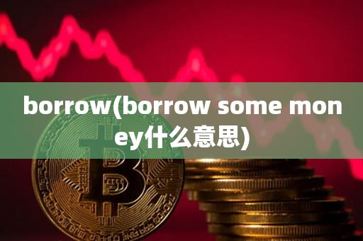 borrow(borrow some money什么意思)-第1张图片-昕阳网