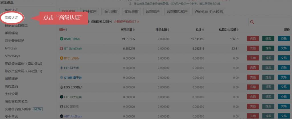 2022Gateio买卖所实名认证、高级认证教程-第4张图片-昕阳网