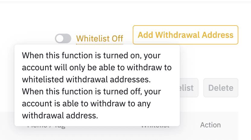 Binance使用取款地址白名单功能指南-第6张图片-昕阳网