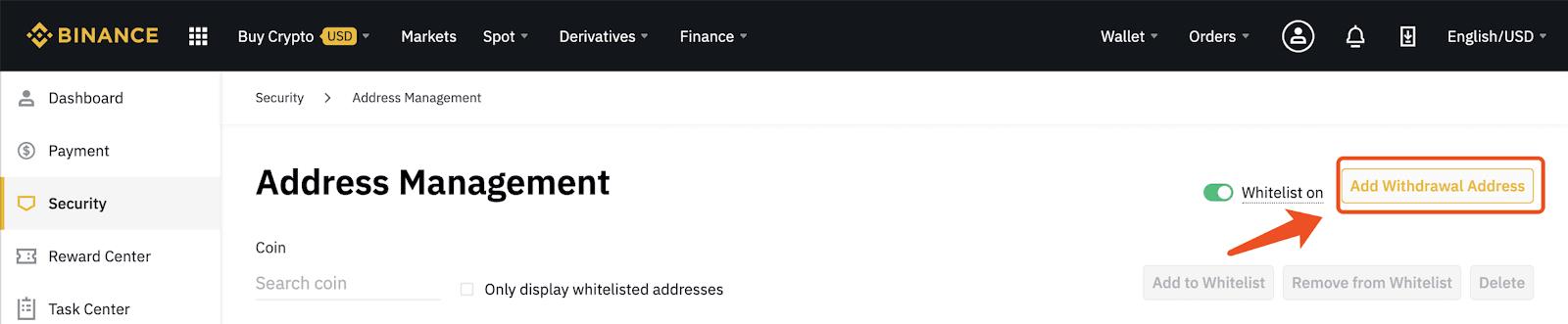 Binance使用取款地址白名单功能指南-第10张图片-昕阳网